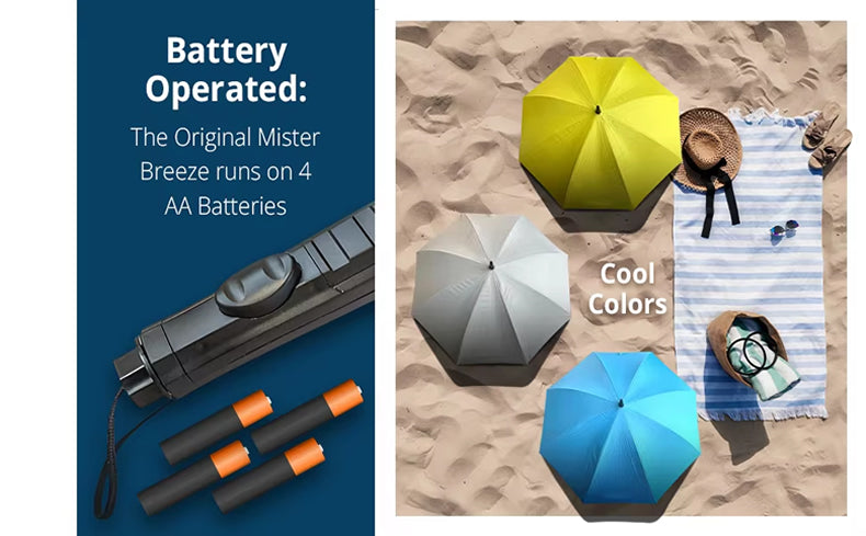 3 in 1 Sun Umbrella with Fan Misting