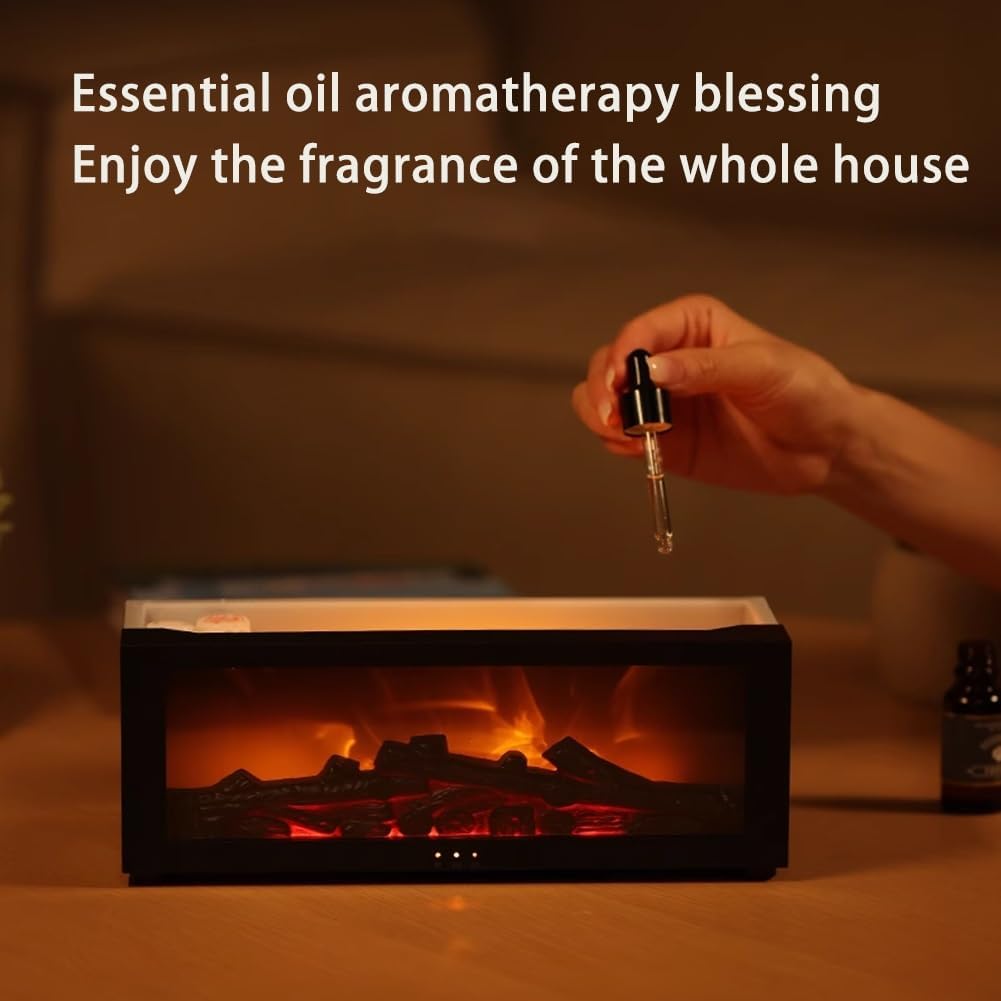 Fireplace simulation flame humidifier