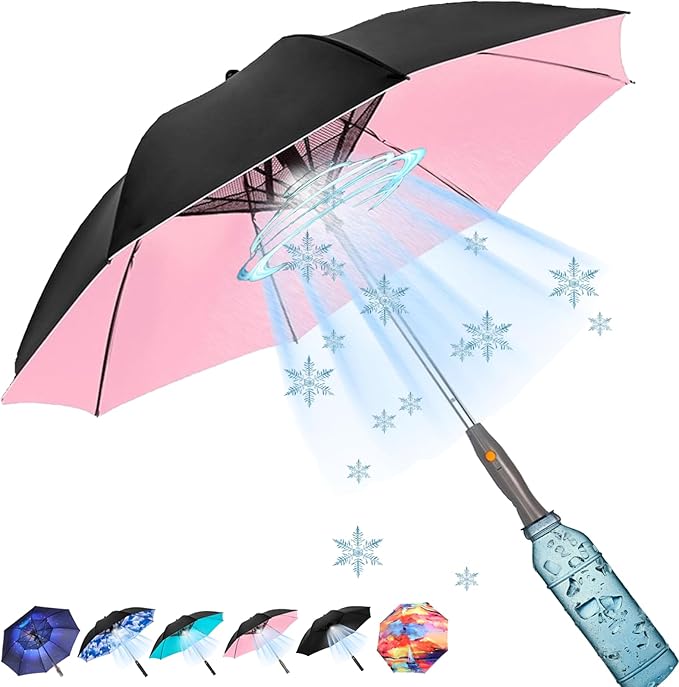 3 in 1 Sun Umbrella with Fan Misting