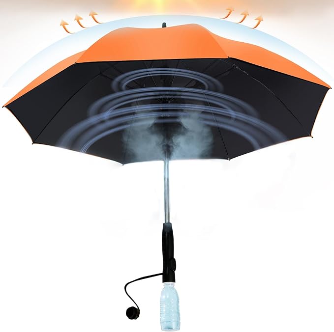 3 in 1 Sun Umbrella with Fan Misting