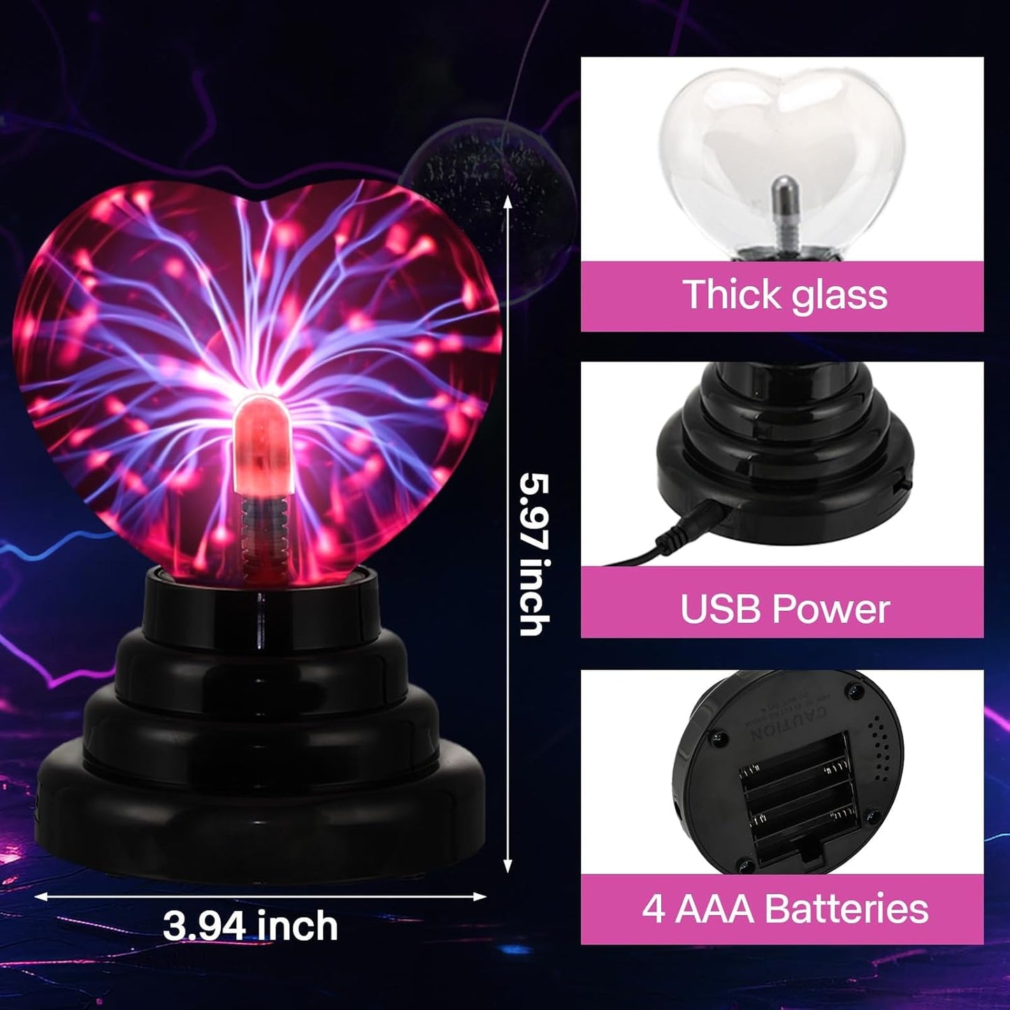 Electric Lamp Magic Heart Glow Ball