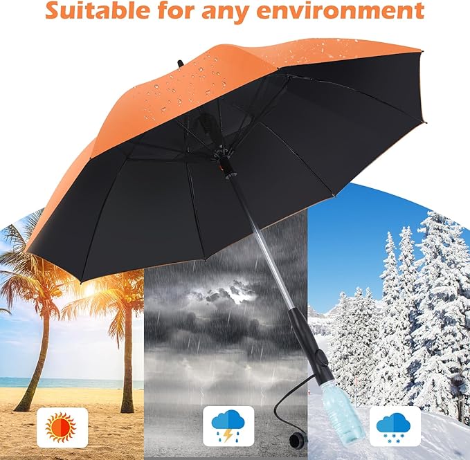 3 in 1 Sun Umbrella with Fan Misting