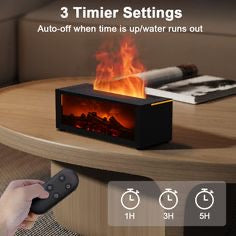 Fireplace simulation flame humidifier