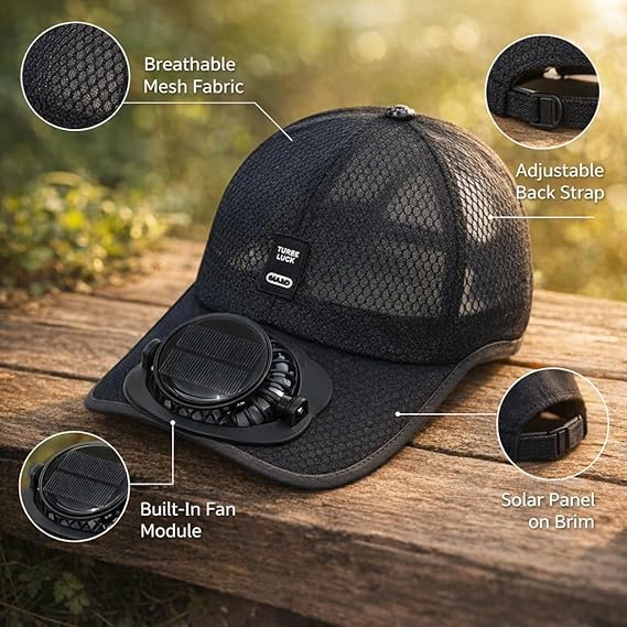 🌞Solar Rechargeable Peaked Cap🧢