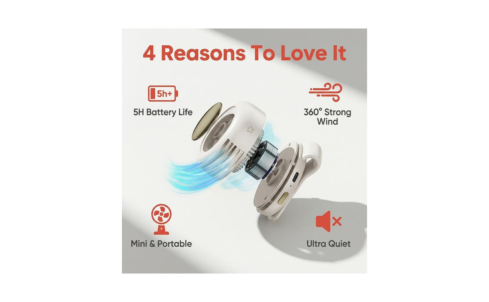 ⏳ Limited-Time Special: Ultra-Light Bladeless Fan with 1.5h Fast Charge ⚡🌀