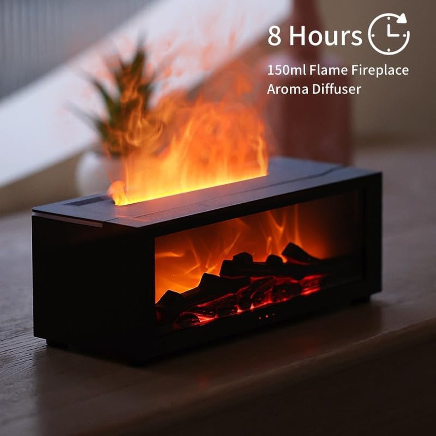 Fireplace simulation flame humidifier