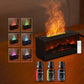 Fireplace simulation flame humidifier