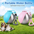 2-in-1 Portable Dog Water Bottle & Built-In Bowl