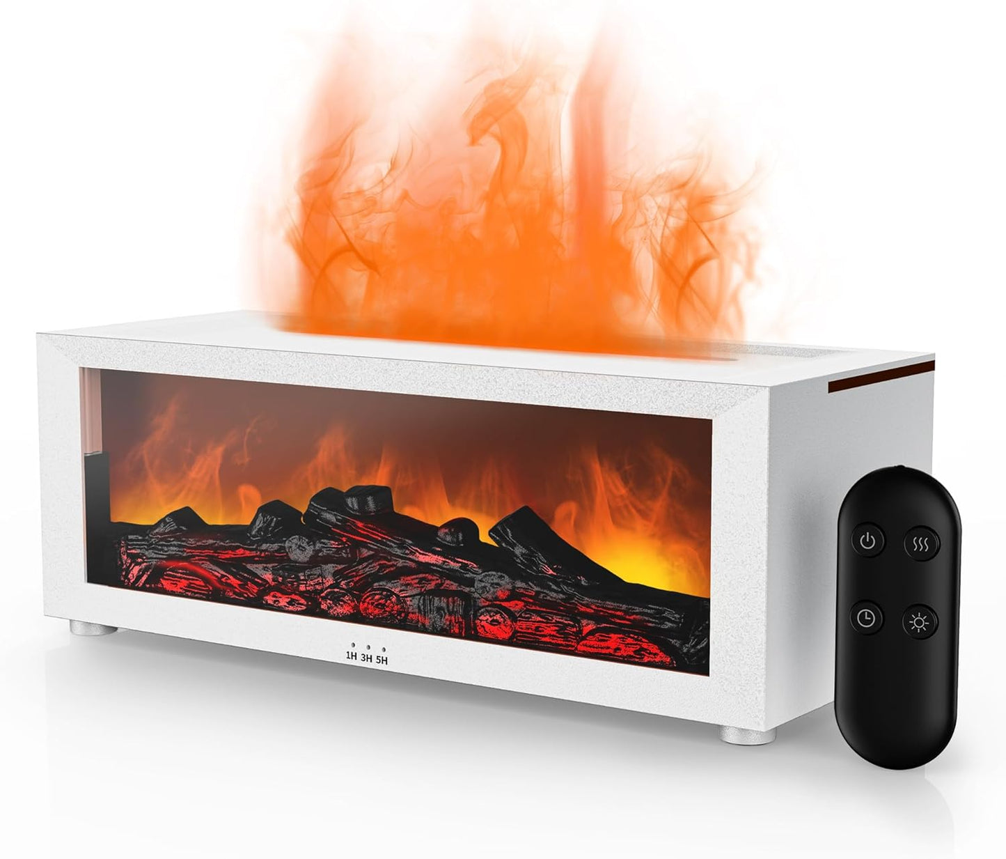 Fireplace simulation flame humidifier