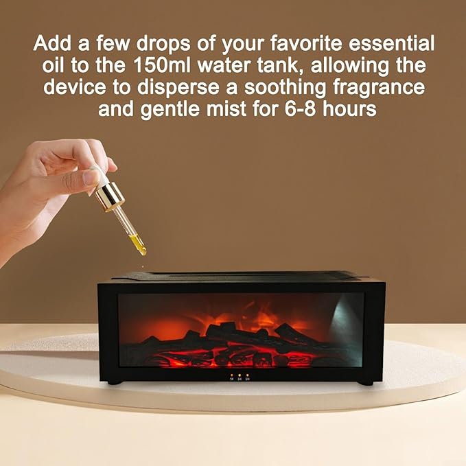 Fireplace simulation flame humidifier