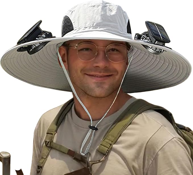 Outdoor Wide Brim Sun Hat With Solar Fan®