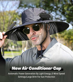 Outdoor Wide Brim Sun Hat With Solar Fan®