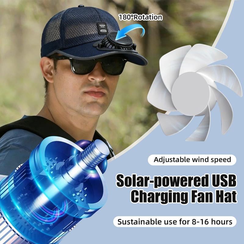 🌞Solar Rechargeable Peaked Cap🧢