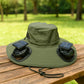 Outdoor Wide Brim Sun Hat With Solar Fan®